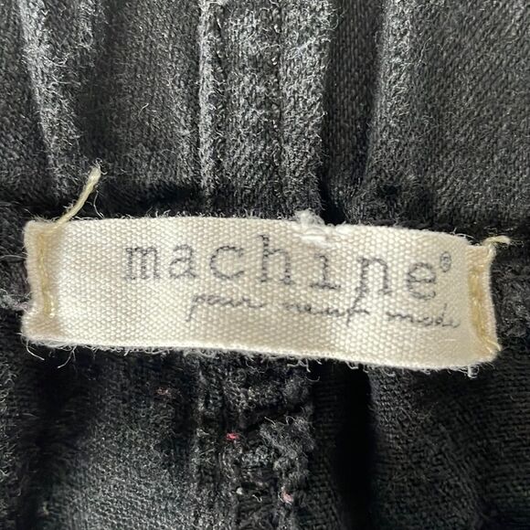 Machine ~ Black Denim Shorts ~ elasticized paperbag waist ~ Size 30 - Picture 4 of 7